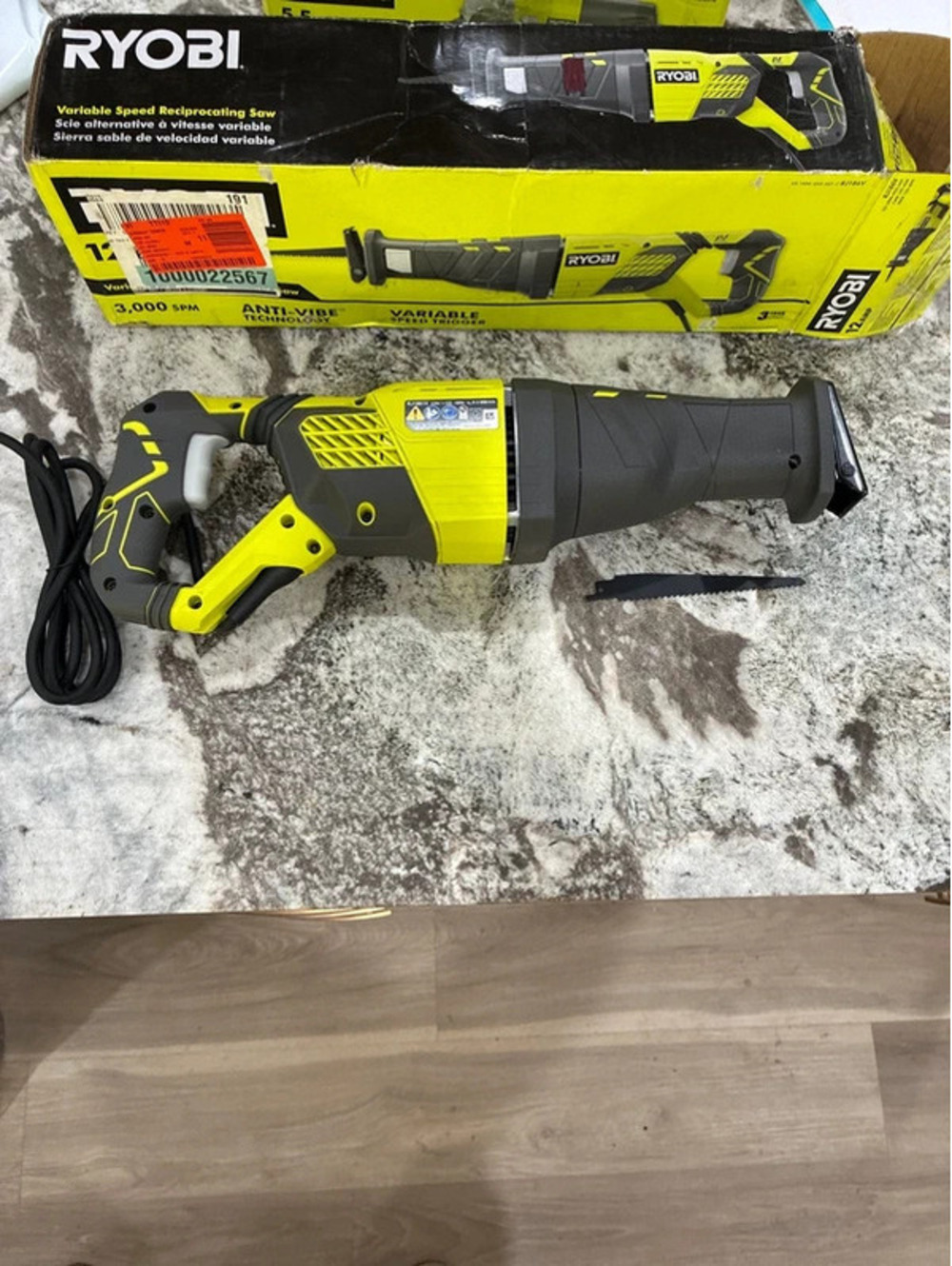 Ryobi RJ1861V Variable Speed Reciprocating Saw 120V